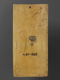 Wing, right (part of a diptych), 2 registers, bands of rosettes (décor de roses) (Back)