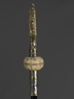 Head of crozier (crosse); double-sided panel, 1 register, 1 trefoil arch across (colonnettes) (Front)