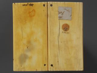 Diptych, 1 register, 1 arch across (plaquette) (Back)