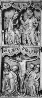 Triptych, 2 registers, with ogee arches; known as the Triptych of John Grandisson (Centre panel)