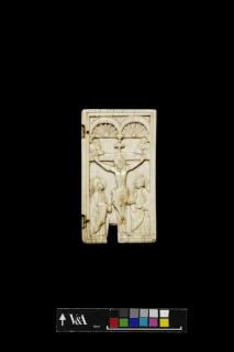 Wing, right (fragment of a diptych), 1 register, 2 arches across (plaquette; frise d'arcatures) (Front)