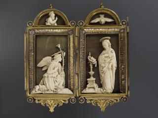 Diptych, 1 register; reliefs (appliqués) (Front)