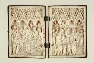 Diptych, 1 register, 4 arches across (plaquettes; frise d'arcatures) (Front)