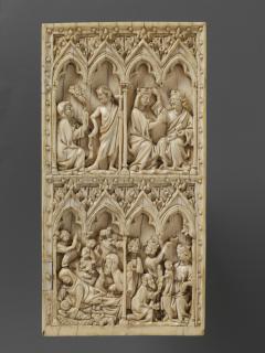 Diptych, 2 registers, 4 arches across (frise d'arcatures, colonnettes) (Wing, right)