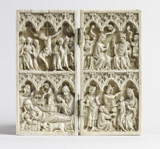 Diptych, 2 registers, 3 arches across (frise d'arcatures) (Front)