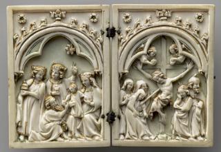 Wing, left (part of a diptych), 1 register, 1 arch across (plaquette) (Front)