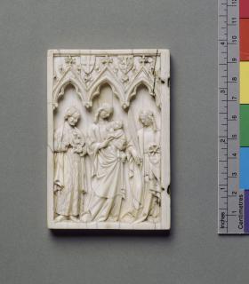 Wing, left (part of a diptych), 1 register, 3 arches across (plaquette; frise d'arcatures) (Front)
