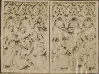 Diptych, 1 register, 3 arches across (plaquettes; frise d'arcatures) (Front)