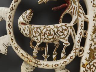 Painted crozier (crosse) (Detail)