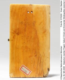 Wing, right (fragment of a diptych), 2 registers (Back)