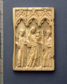 Wing, left (part of a diptych), 1 register, 3 arches across (frise d'arcatures) (Front)