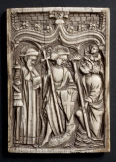 Panel, 1 register, 1 ogee arch across (plaquette) (Front)