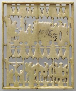 Openwork panel, 2 registers, 9 arches across (plaque ajourée; frise d'arcatures) (Back)