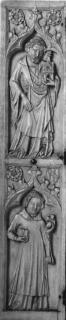 Triptych, 2 registers, with ogee arches; known as the Triptych of John Grandisson (Wing, left)