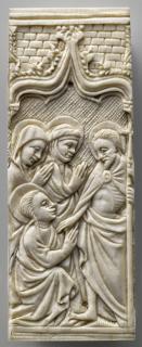 Panel (probably fragment of a box), 1 register, 1 ogee arch across (plaquette) (Front)