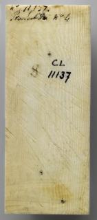 Panel (probably fragment of a box), 1 register, 1 ogee arch across (plaquette) (Back)