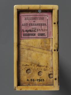 Panel (fragment of a box), 2 registers, 3 arches across (frise d'arcatures; colonnettes) (Back)