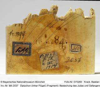 Wing, left (fragment of a diptych; lower register), 1 register (Back)
