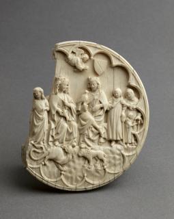 Mirror case, frame of 16 lobes (valve de miroir); known as 'l'Assemblée' (Front)