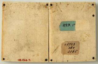 Diptych, 1 register, 1 arch across (plaquettes) (Back)