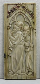 Wing, right (fragment of a polyptych; lower register), 1 register, 1 arch across (plaquette; tabernacle) (Front)