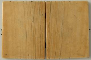 Diptych, 1 register, 3 arches across (plaquettes; frise d'arcatures) (Back)