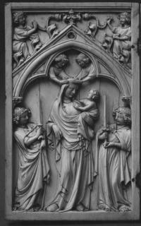 Diptych, 1 register, 1 arch across (plaquettes) (Wing, left)