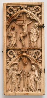Wing, left (part of a diptych), 2 registers, 1 arch across (Front)