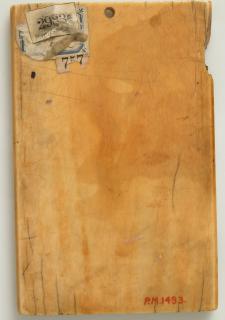 Wing, right (fragment of a diptych), 2 registers, 3 arches across (frise d'arcatures) (Back)