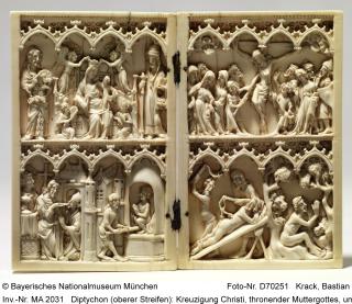 Diptych, 2 registers, 4 arches across (frise d'arcatures) (Front)