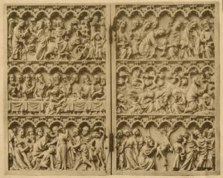 Diptych, 3 registers, 7 arches across (frise d'arcatures) (Front)