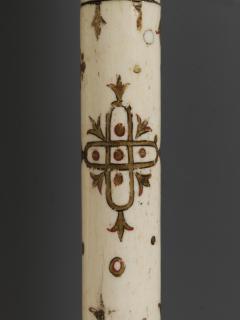 Painted crozier (crosse) (Detail, staff)