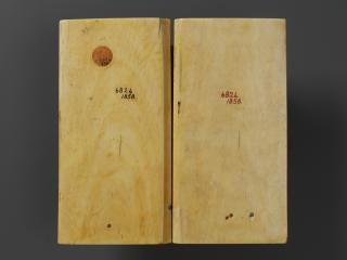 Diptych, 2 registers, bands of rosettes (décor de roses) (Back)