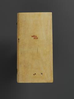 Diptych, 2 registers, bands of rosettes (décor de roses) (Wing, left, back)