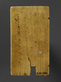 Wing, right (fragment of a diptych), 1 register, 2 arches across (plaquette; frise d'arcatures) (Back)