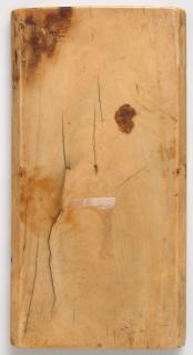 Wing, left (fragment of a diptych), 1 register, 1 arch across (plaquette) (Back)