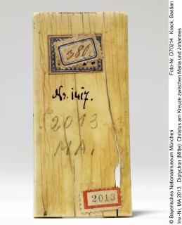 Diptych, 1 register, 1 arch across (plaquettes) (Wing, right, back)