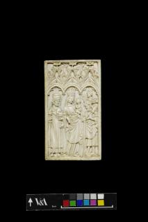 Lid of a box or cover for a set of writing tablets, 1 register, 3 arches across (plaquette; frise d'arcatures; tablette à écrire) (Front)