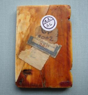 Wing, right (fragment of a diptych), 1 register, 1 arch across (plaquette) (Back)