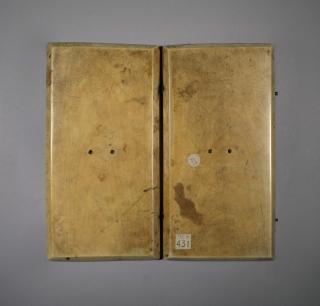 Diptych, 3 registers, 3 arches across (frise d'arcatures; colonnettes) (Back)