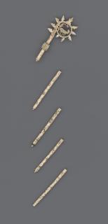 Painted crozier (crosse) (Detail)