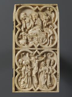 Diptych, 2 registers, with quatrefoils (quatre-feuilles) (Wing, right)
