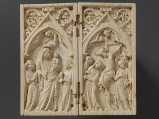 Diptych, 1 register, 1 arch across (plaquette) (Front)