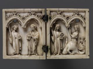 Diptych, 1 register, 2 arches across (plaquettes, frise d'arcatures) (Front)