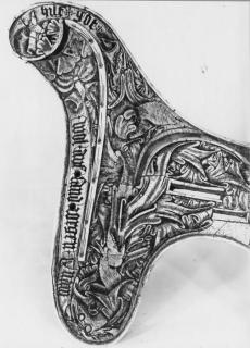 Saddle (selle) (Detail, left side)