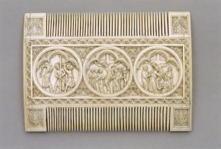 Liturgical comb, with medallions (peigne double) (Side 2)