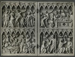 Diptych, 2 registers, 7 arches across (frise d'arcatures) (Front)
