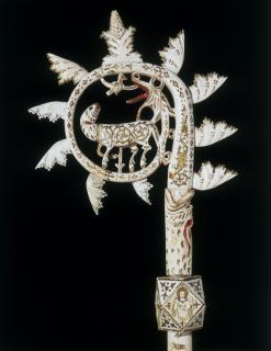 Painted crozier (crosse) (Side)