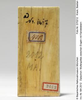 Diptych, 1 register, 1 arch across (plaquettes) (Wing, left, back)