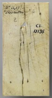 Panel (probably fragment of a box), 1 register, 1 ogee arch across (plaquette) (Back)